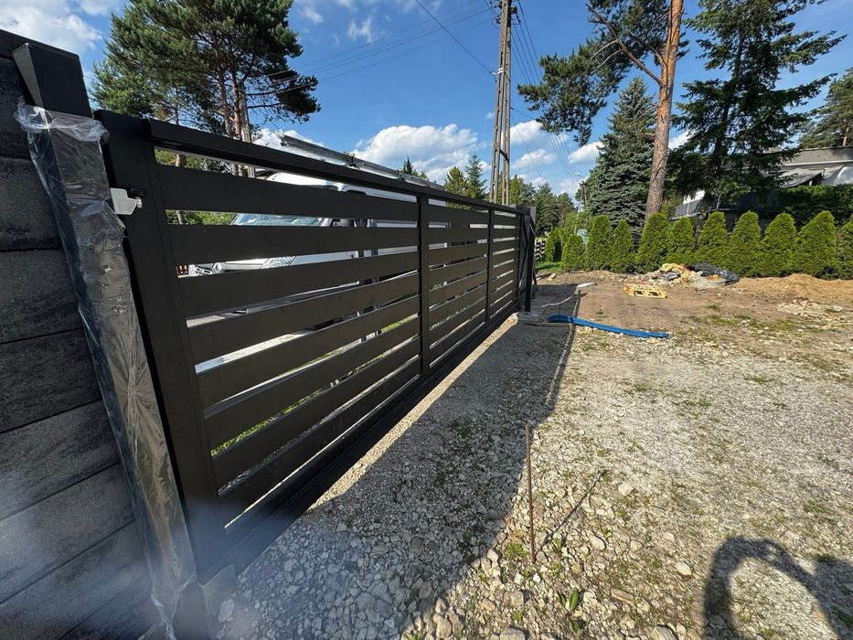 Brama przesuwna brama wjazdowa aluminiowa ogrodzenie