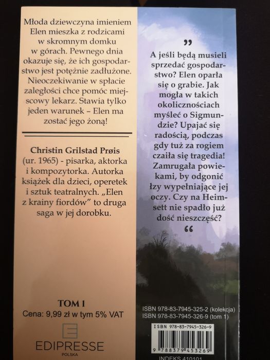 Książka : Elen z krainy fiordów. Tom 1
