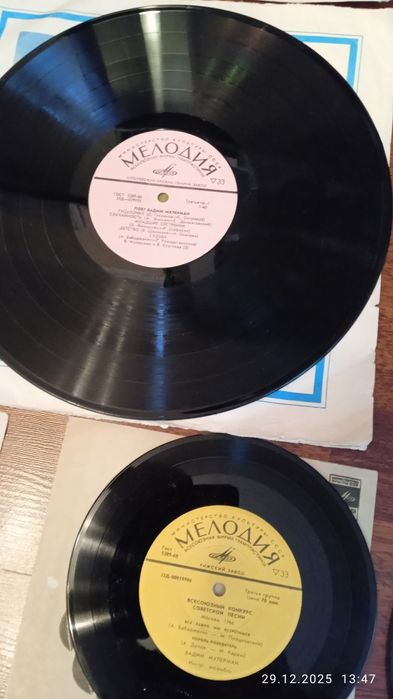 Грампластинки ретро.