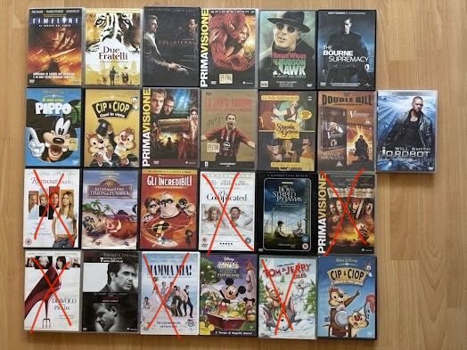 Лот ліцензійних DVD фільмів та мультфільмів (Європа, Італія) — 25 шт.