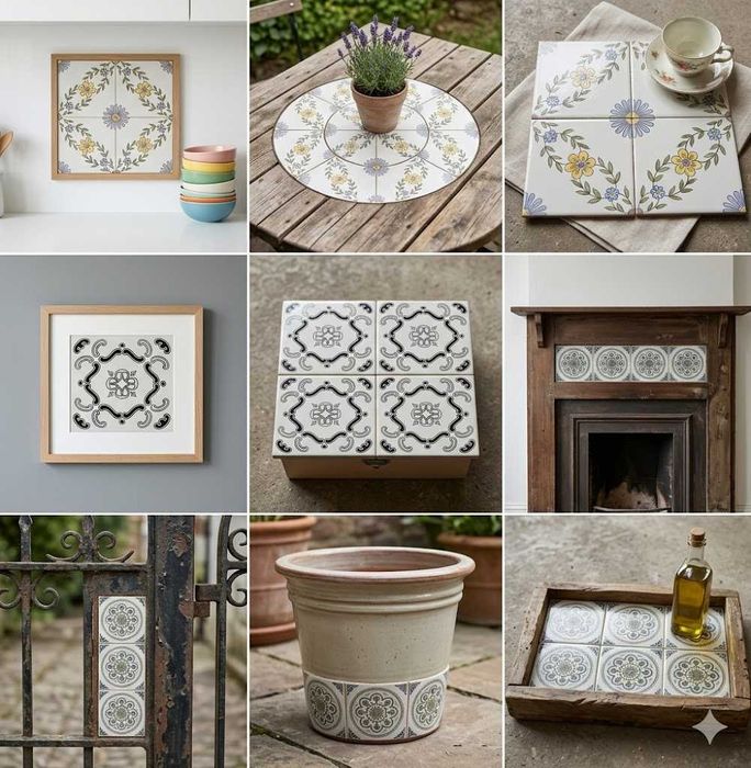 3 lotes de Azulejos Vintage (43 un) 15x15 – Restos de Stock