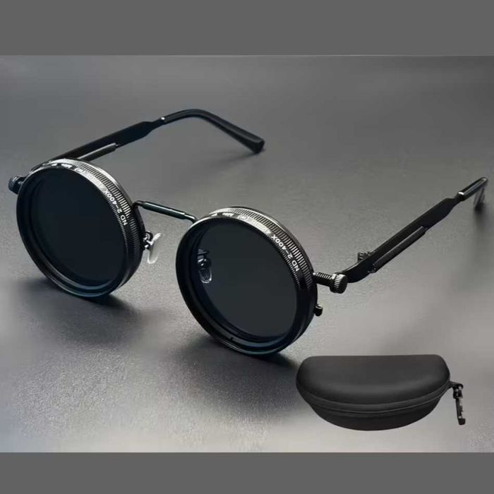 Ексклюзивні вінтажні окуляри Стімпанк (Алюміній) | Унісекс + Чохол