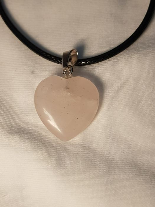 Colar pendente pedra cristal coração * várias pedras