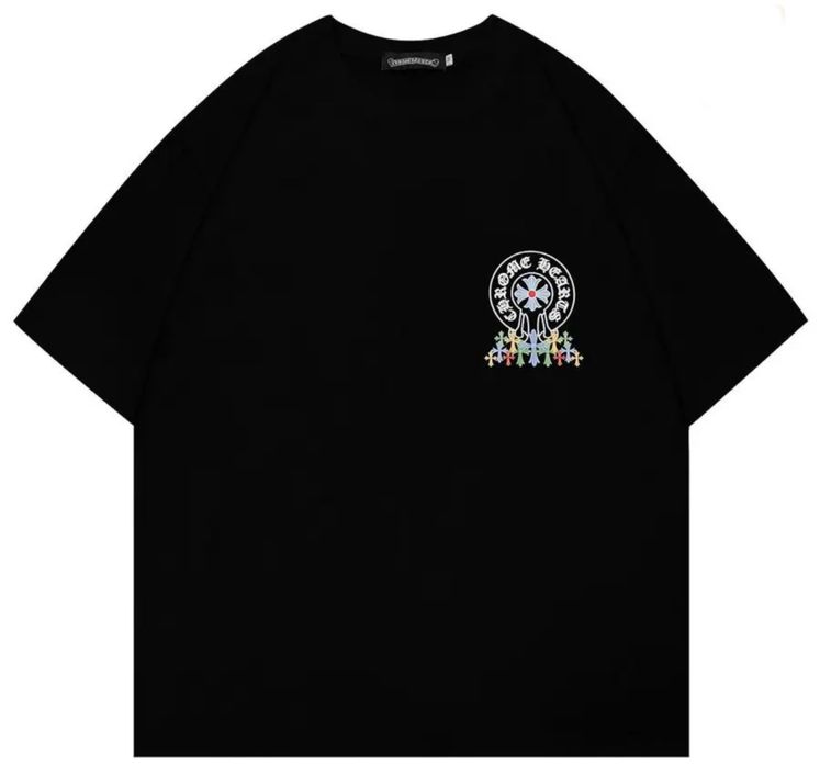 Футболки унисекс Chrome Hearts Logo Хит лета хром хартс черные белые