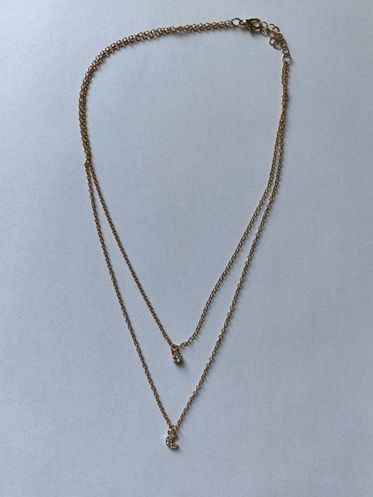 Podwójny naszyjnik typu choker z księżycem