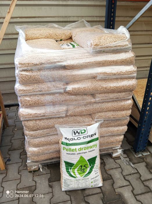 Pellet jakość EN plus A1 z dostawą i rozładunkiem HDS