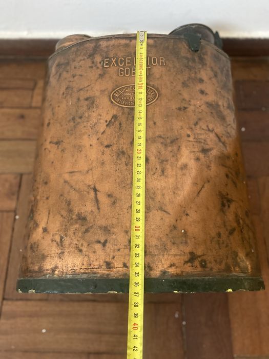 Pulverizador "Mochila" antiga em cobre Excelsior Gobet - incompleto