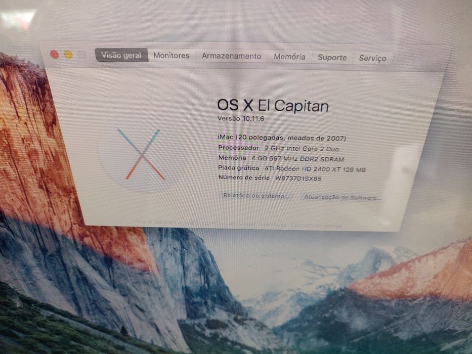 Apple iMac 20” (Mid 2007) Core 2 Duo | 4GB | 250GB SSD Samsung