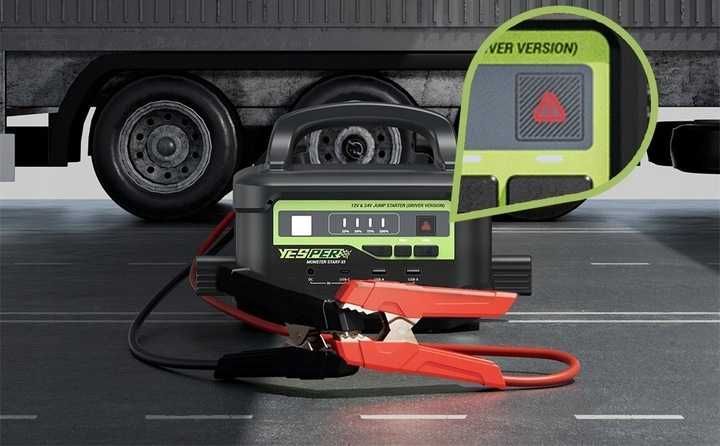 Powerbank Booster rozruchowy 5000A 12V/24V Jump Starter do Ciężarówek