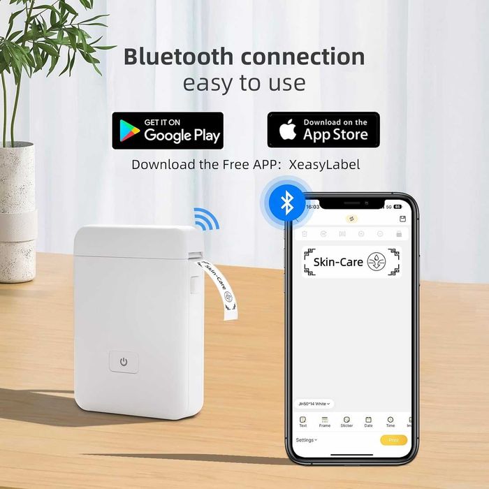 Drukarka etykiet Vretti HP2 bluetooth biała termiczna etykietnica