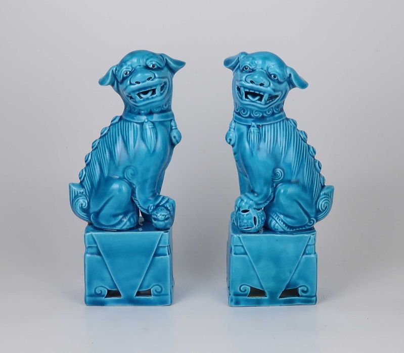 Par de Cães Foo - China - 15.5 cm