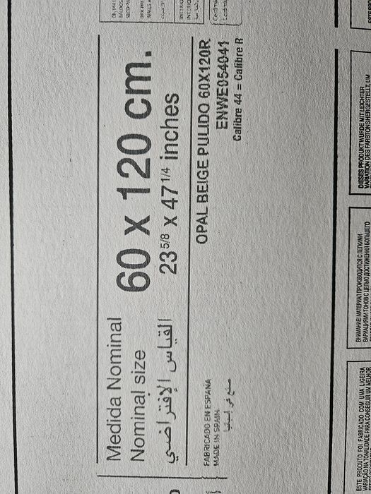 Revestimento cerâmica 1200x600