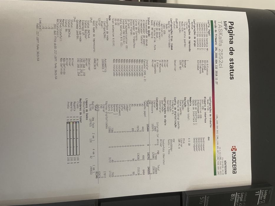 Impressora kyocera  2552ci