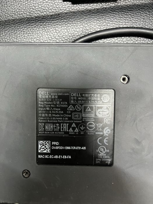 Док-станція Dell WD15 + Dell 130W зарядне