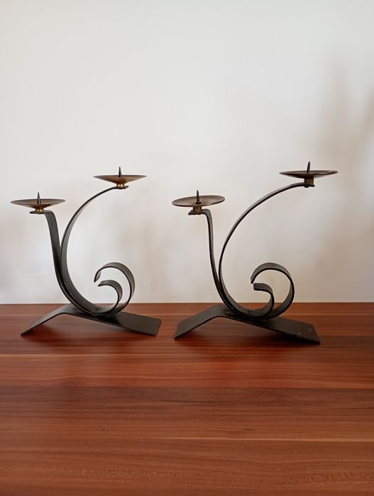 Świeczniki metalowe 2 szt