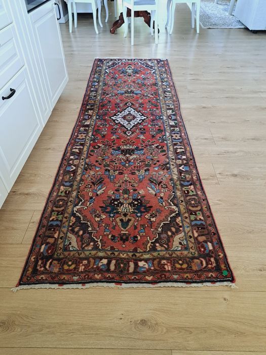 Śliczny wełniany irański chodnik Kashan 80x270cm nr 1538