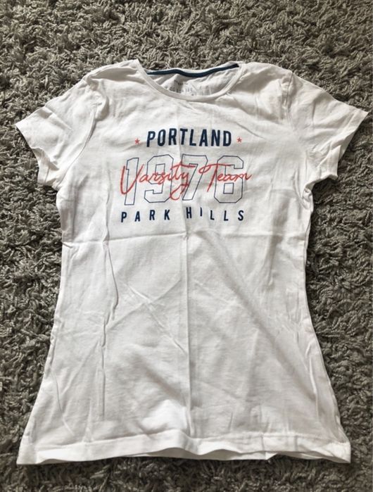 biały damski t-shirt