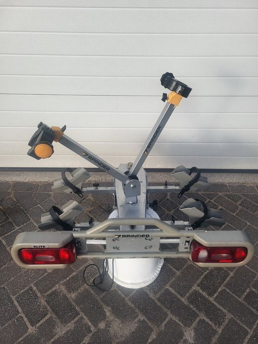 Spinder Elite 2x35kg bagażnik rowerowy uchylny rozsuwane lampy na hak 2 rowery