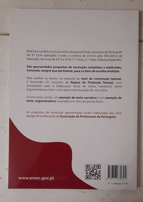 Manuais Escolares "Preparação para Provas finais - Português 3ºCiclo"