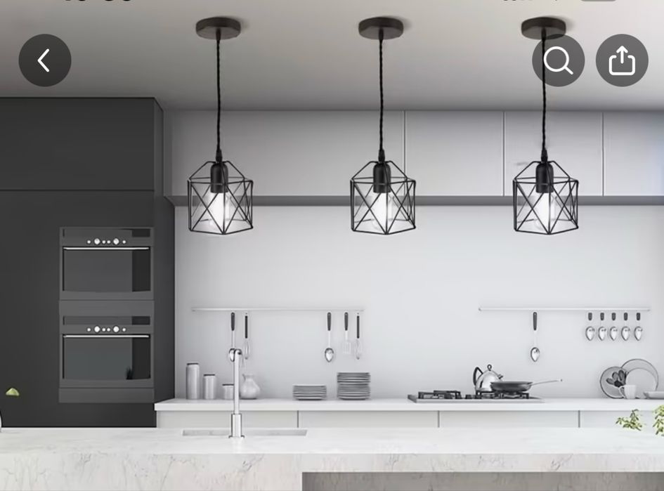 Żyrandol lampa sufitowa loft industrialny nowoczesny. Pojedyncze 3 szt