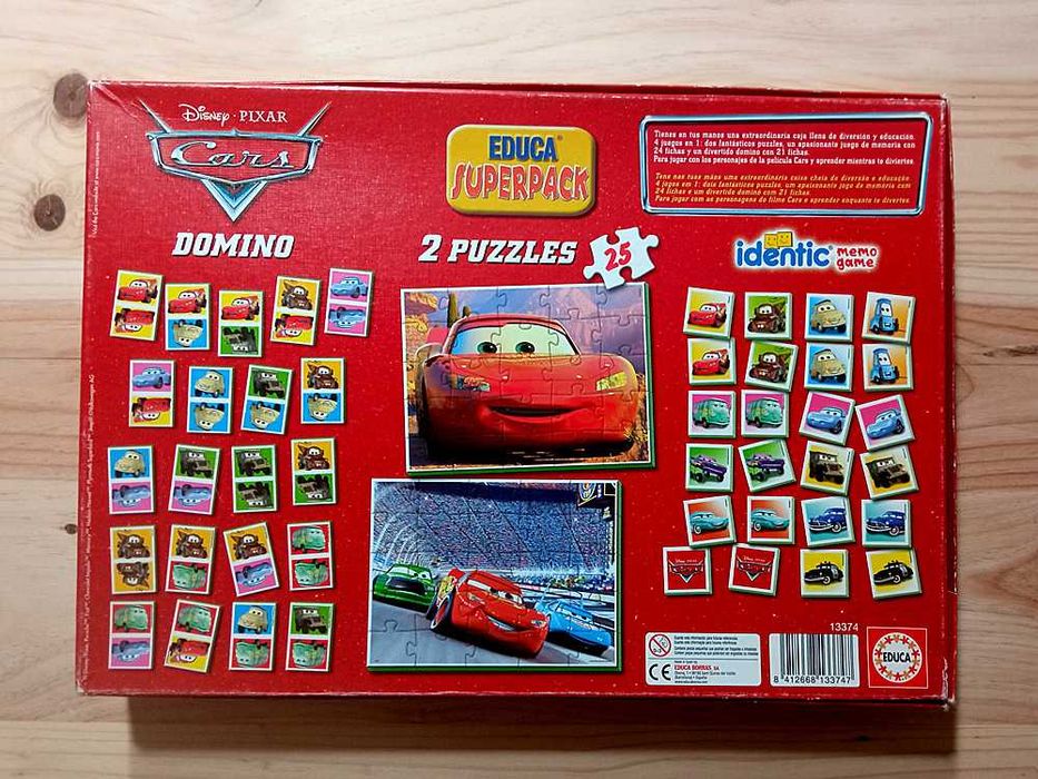 Disney Cars Educa Superpack - 2 Puzzles, Dominó e Memória
