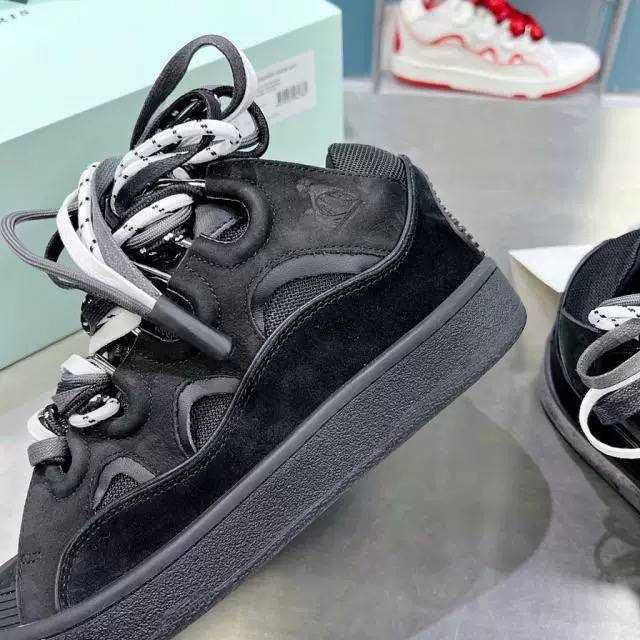 (БЕЗ ПЕРЕДОПЛАТИ) Lanvin Curb Sneakers ланвін карб снікерс чорні опіум