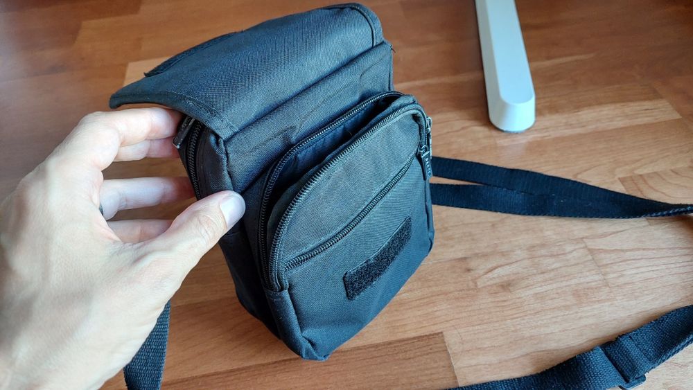 Bolsa tecido preta - 4 divisórias