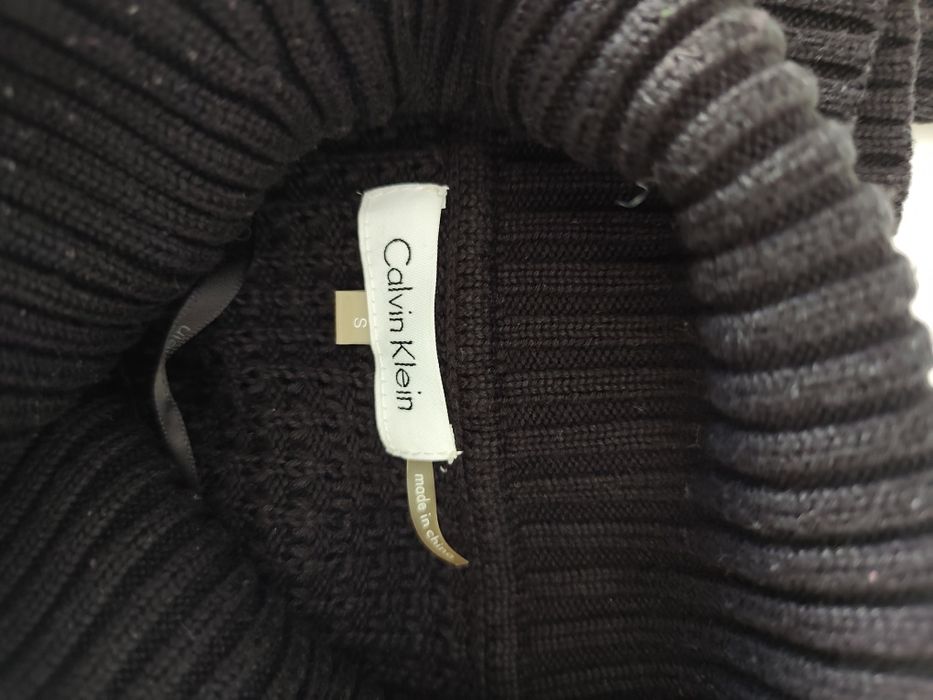 Sweter czarny golf Calvin Klein S 36 damski