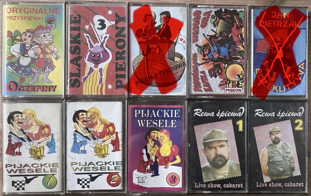 Muzyka weselna biesiadna kabarety kasety MC