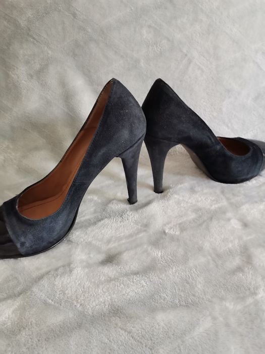 Szpilki granatowe Venezia, platforma