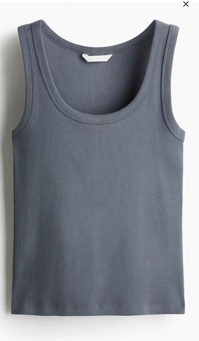 Базова майка в рубчик від H&M нова модель базовий топ h&m