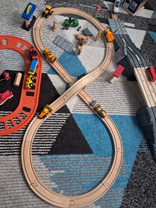 Tory drewniane tor plastikowy kolejka auta