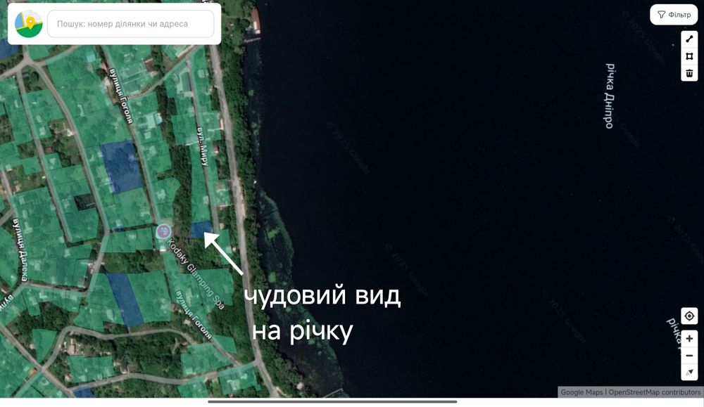 Продам ділянку дачну за Перемогою 6 над Дніпром