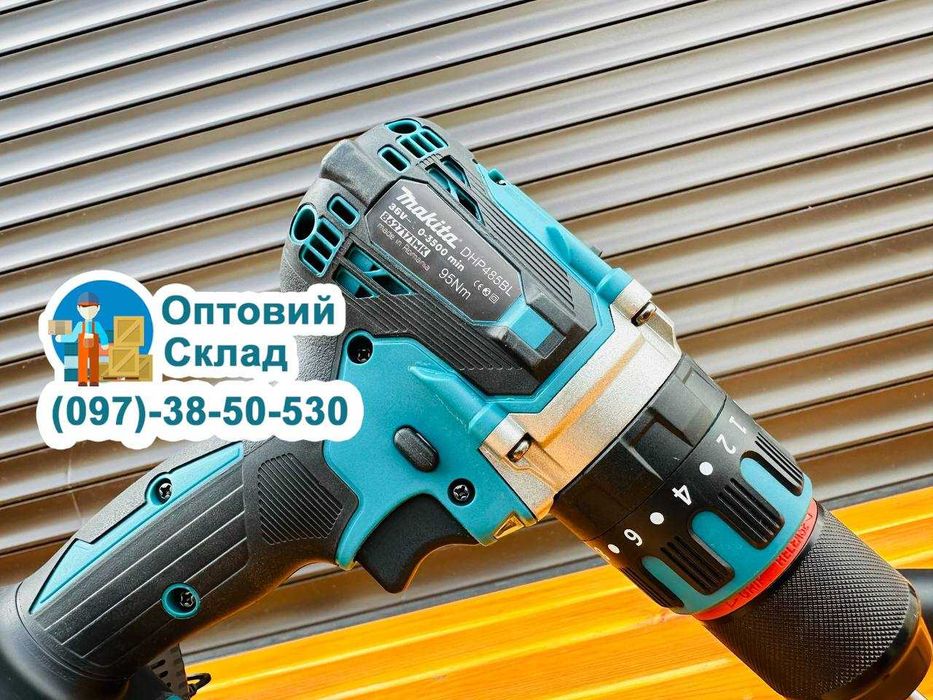 Потужний Електричний Шуруповерт Makita DHP 485 BL 1 АКБ Акумуляторний