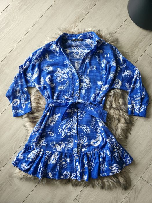 Niebieska sukienka Zara rozm. XS