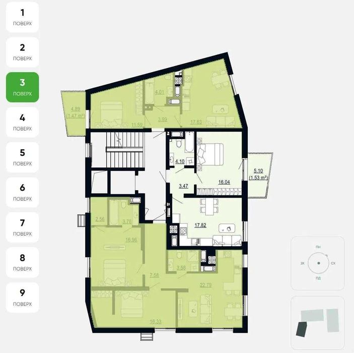 Продаж 1 кімнатної квартири ЖК Viking Hills вул. Щурата