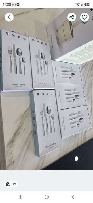 6 conjuntos de talheres smeg