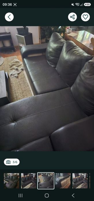 Sofá com chaise long + envio no Porto