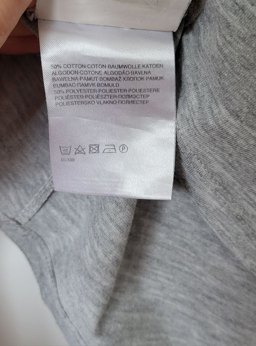 Bluzka C&A M szara z nadrukiem sowy rękaw 3/4