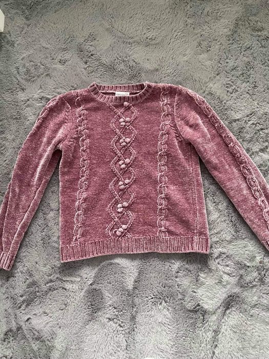 Sweterek  welurowy 152dla dziewczynki