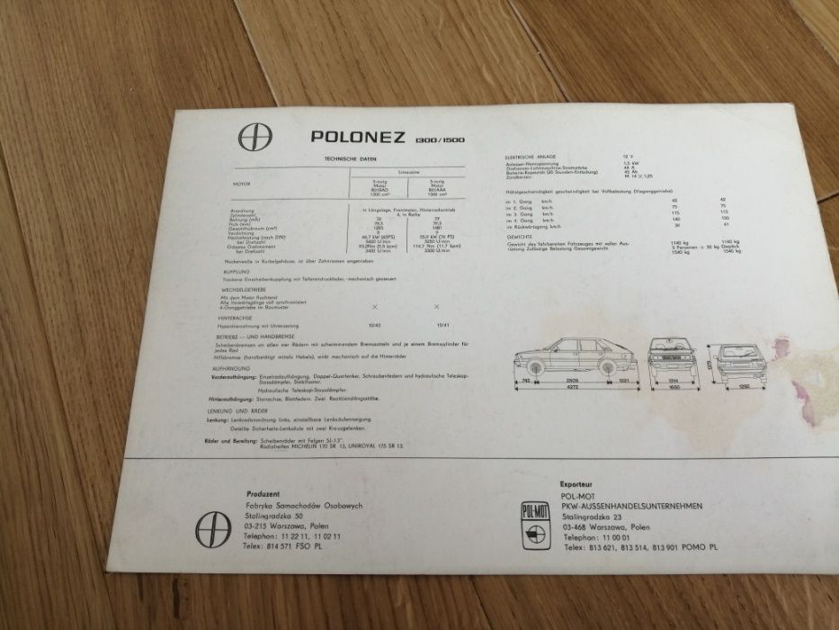 Prospekt Polonez Fso