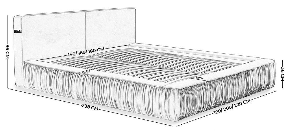 Łóżko sypialniane 160x200 z materacem jak nowe