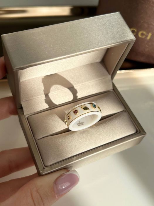 Кольцо Гуччи Gucci керамическое 17, 18 размер