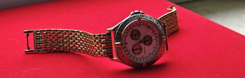 Zegarek Zenith Calendar Faza Księżyca  El Primero Styl Złoto Unikat