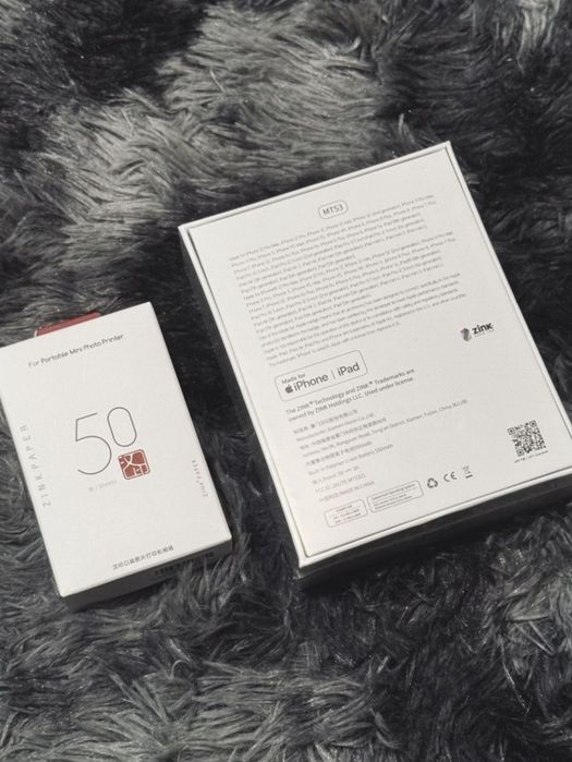 Instax Drukarka do mini zdjęć z telefonu Photo Printer + 50 arkuszy