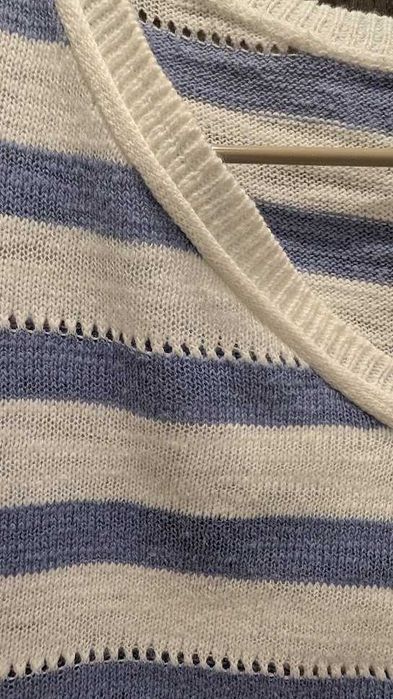 Sweter w biało-niebieskie paski- Esprit