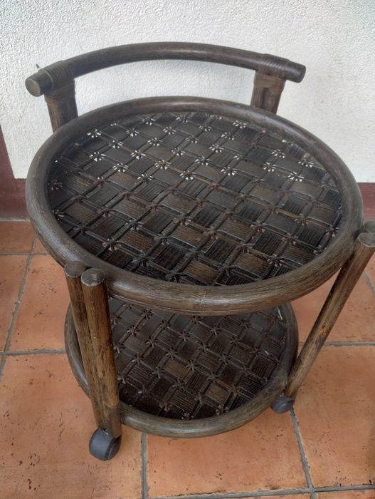 Bambus rattan stolik