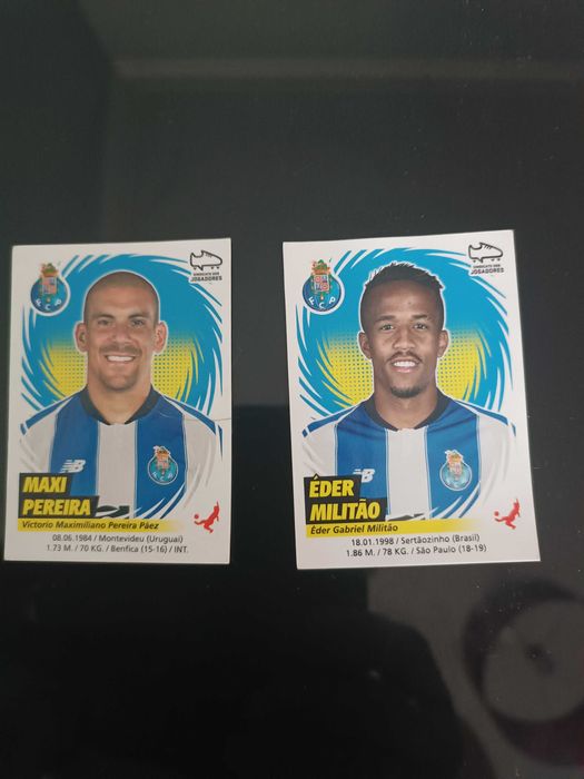 Cromos de futebol.