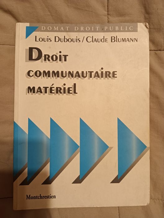 Dubouis- Droit communautaire materiel