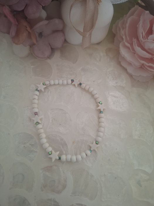 Bransoletka handmade z naturalnych kamieni hematyt turkus